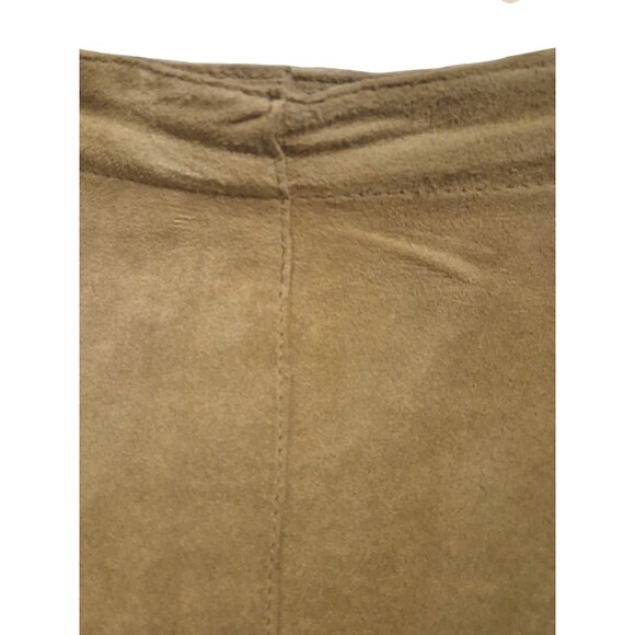 Isaac Mizrahi for Target Tan Suede Straight Skirt Front Pockets Women’s Size 14 - Picture 4 of 6